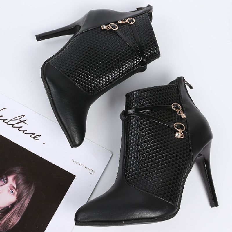 Sexy Pointed Toe Thigh High Heel Boots