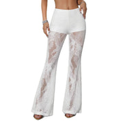 Sexy Sheer Flared Pants