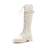 Sleek Flat Knee-High Boots