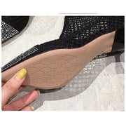 Chic Breathable Mesh Heel Boots