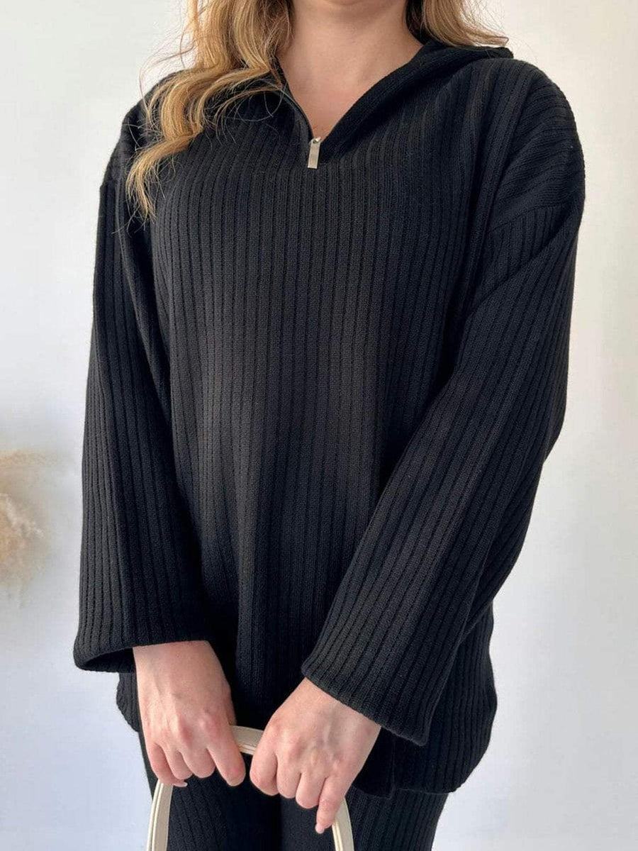 Cozy High Neck Knit Two-Piece Set