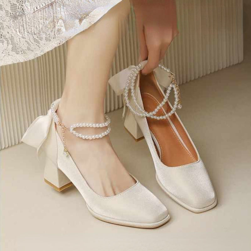 Sleek Square Toe High Heels