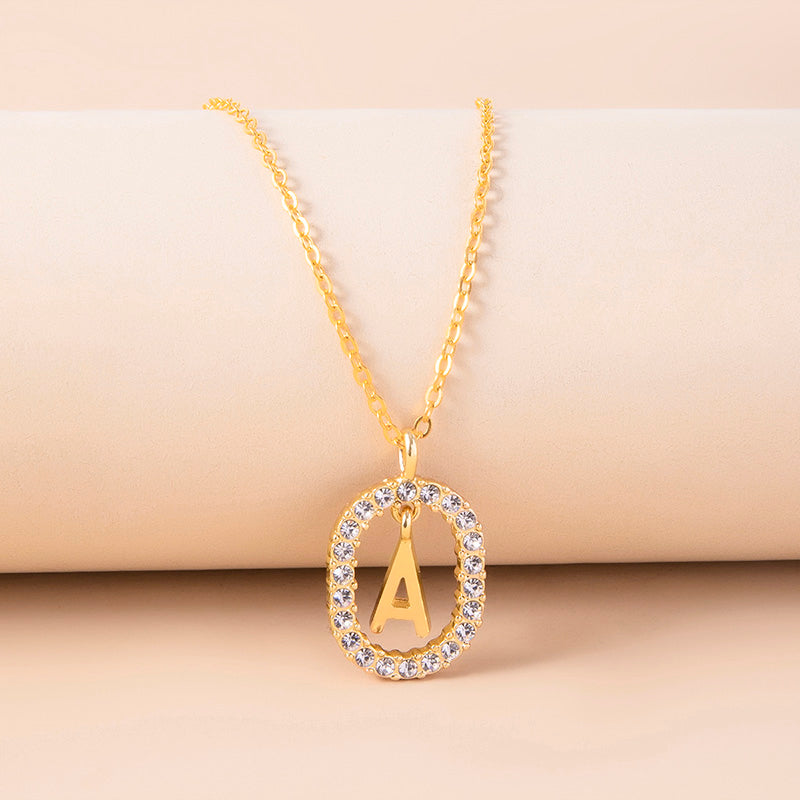 Crystal Classic Letter Necklace