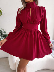 Glamorous Cutout Tie Waist Flowy Dress