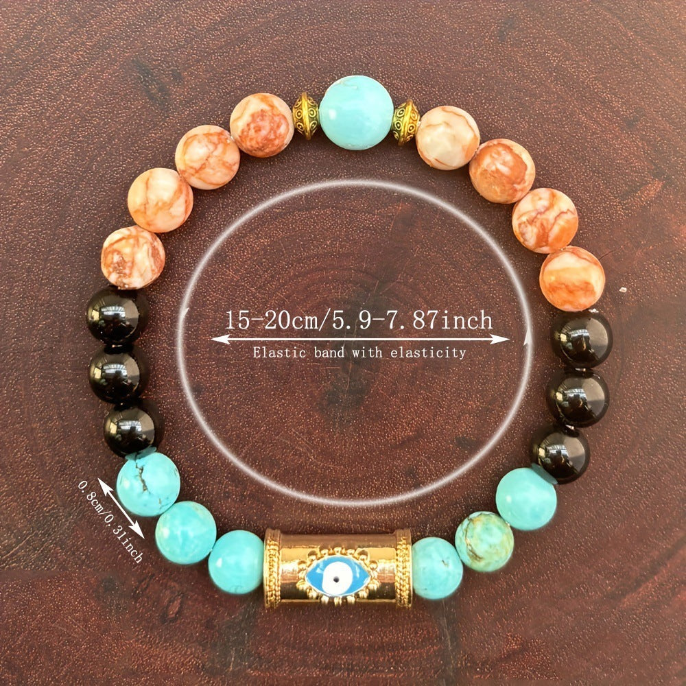 Blue Beaded Cool Evil Eye Protection Bracelet