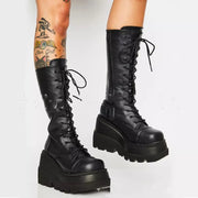Luxe Genuine Leather Platform Boots