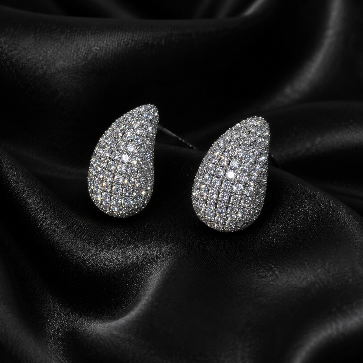 Vintage Chunky Dome Drop French Earrings