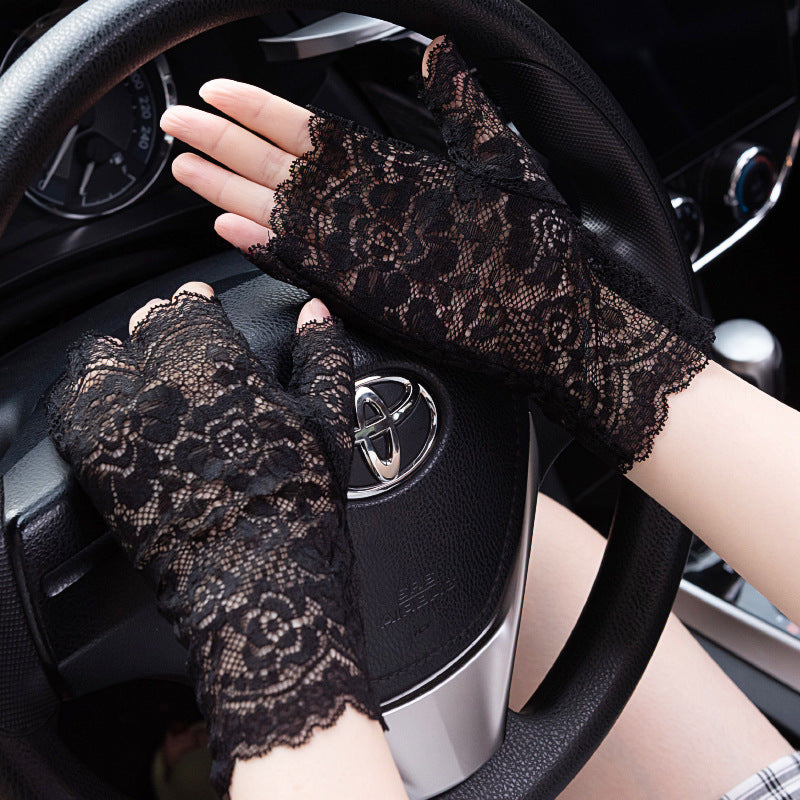 Chic Lightweight Lace UV Gloves