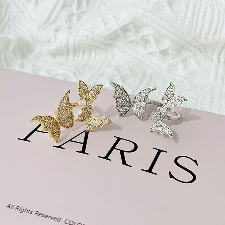Sparkle Bat Statement Ring