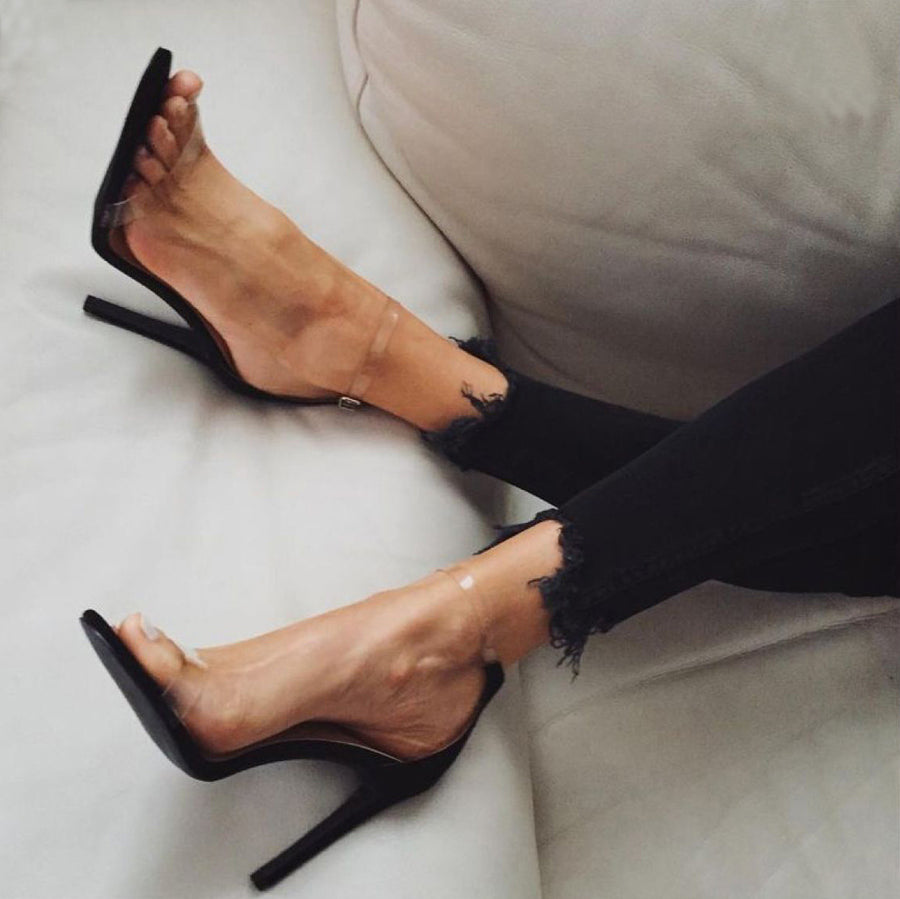 Sexy Clear High Heel Sandals