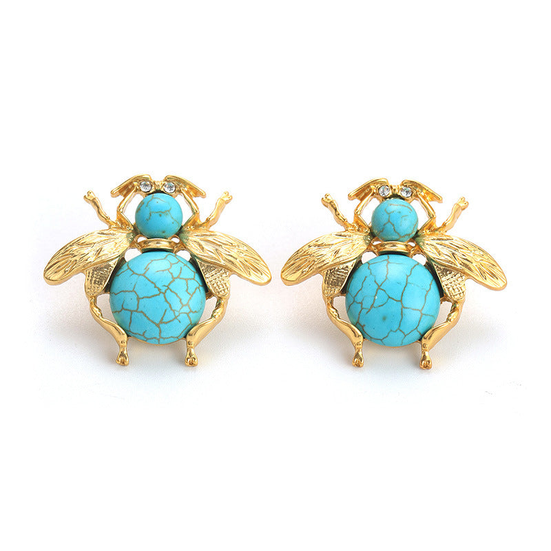 Vintage-style Turquoise Spider Necklace & Earrings