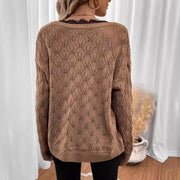 Long Sleeve Lace Edge Sweater