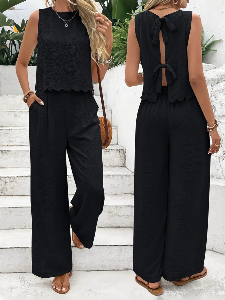 Chic Casual Two-Piece Pants Set