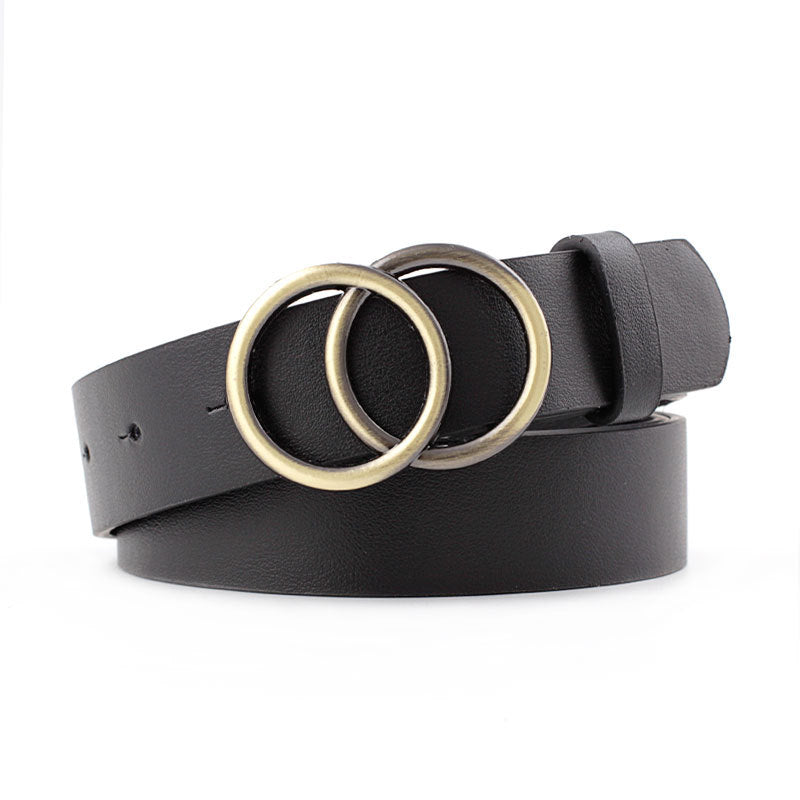 Cross-border Round Buckle Belt