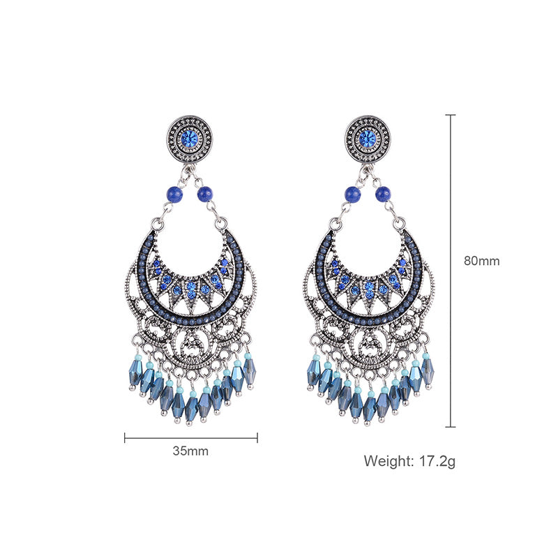 Vintage Long Tassel Unique Earrings