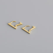 925 sterling silver triangle earrings