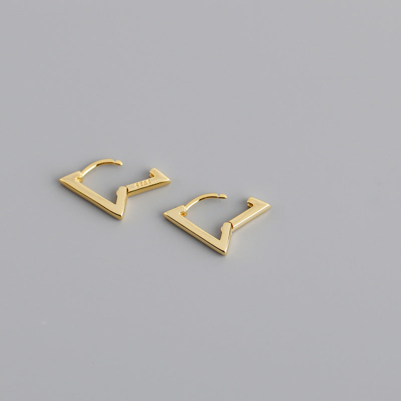 925 sterling silver triangle earrings