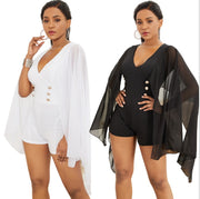 V-neck cute jumpsuit