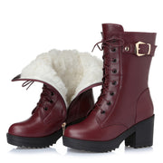 Glam Leather Combat Boots
