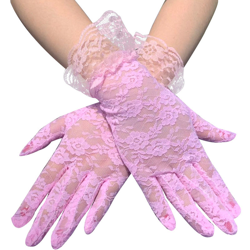 Chic Short Lace UV Protection Gloves