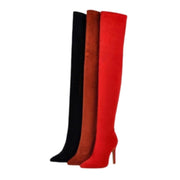 Sexy Stretch Knee-High Boots