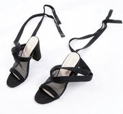 Sexy Lace-Up Cross Strap High Heel Sandals