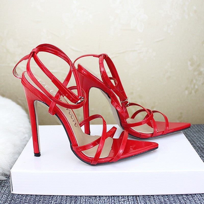 Sexy heel-strap sandals