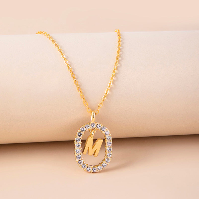 Crystal Classic Letter Necklace