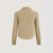 Pleated Elegant Long Sleeve Top