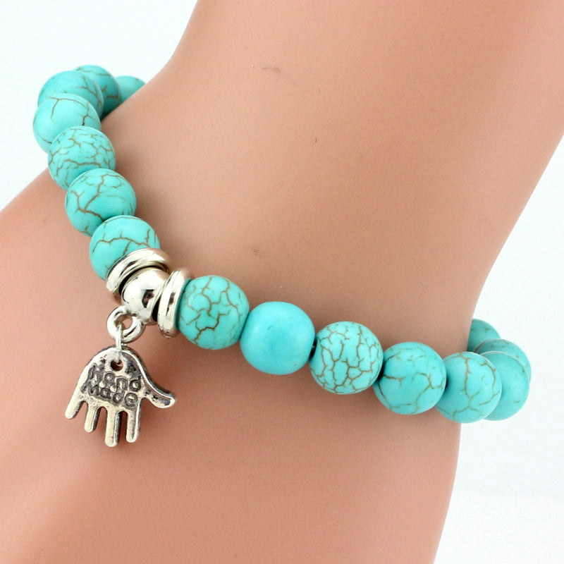 Vintage-style Turquoise Beads Bracelet
