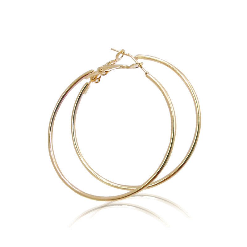 Classic Big Circle Metal Exaggerated Circle Earrings