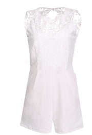 Lace stitching romantic jumpsuit