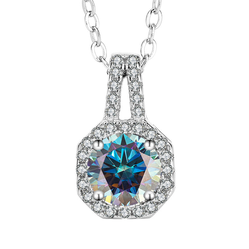 Moissanite Pendant Classic Necklace