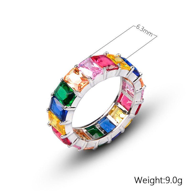 Fancy Square Stones Ring