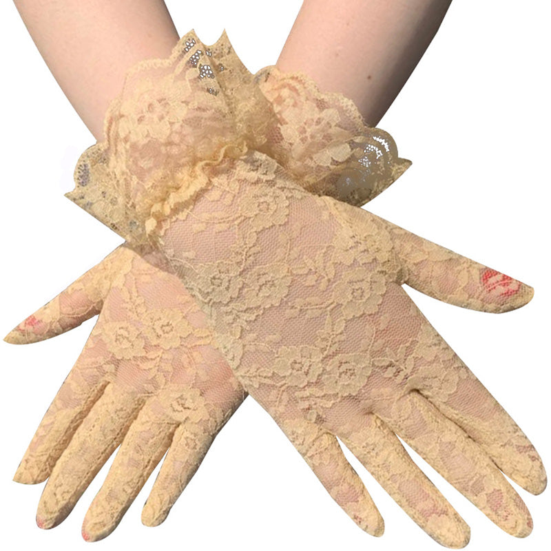 Chic Short Lace UV Protection Gloves