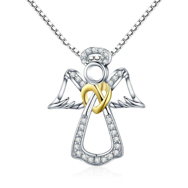 Sterling Silver Guardian Angel Special Necklace