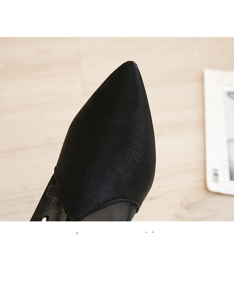 Sexy Mesh High Heel Boots