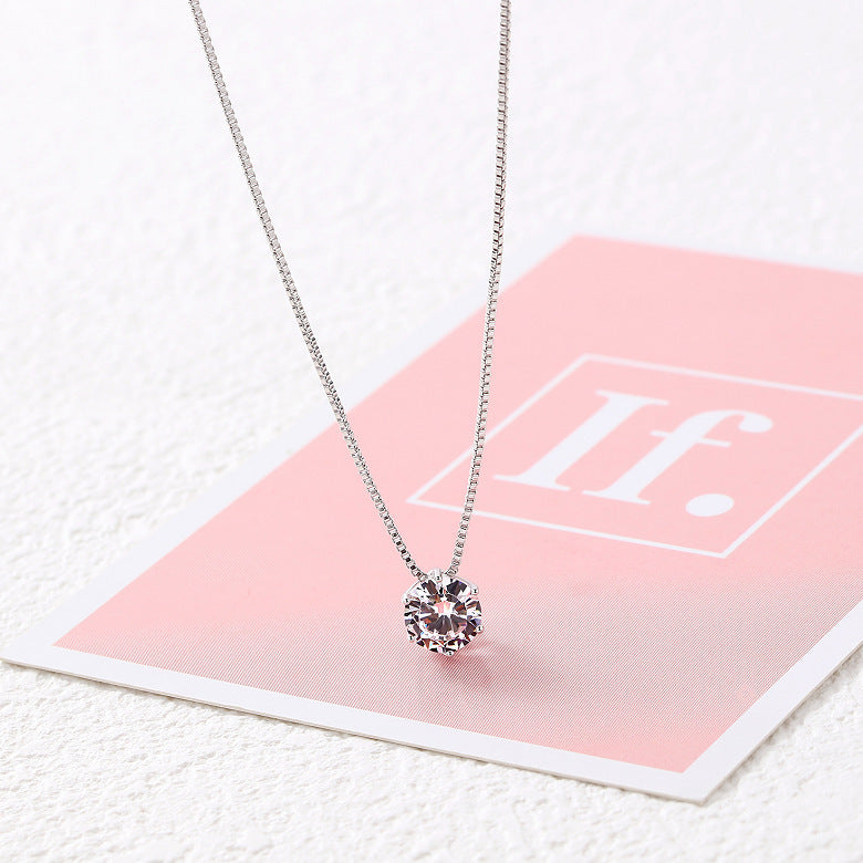 Single diamond-style necklace