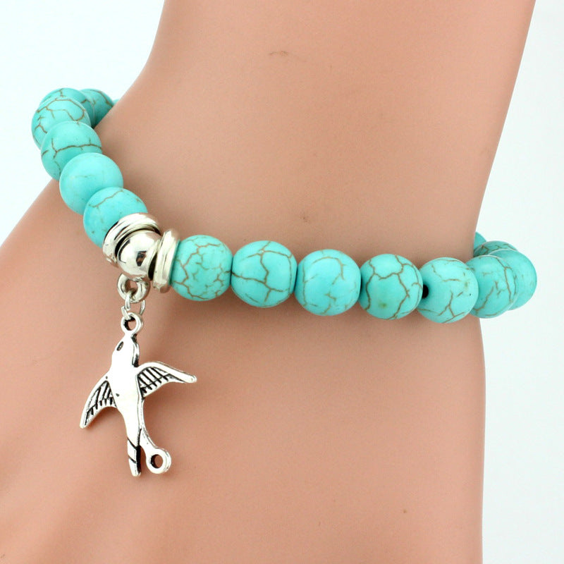 Vintage-style Turquoise Beads Bracelet