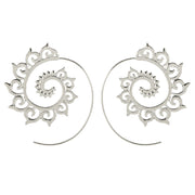 Unique super circle spiral earrings