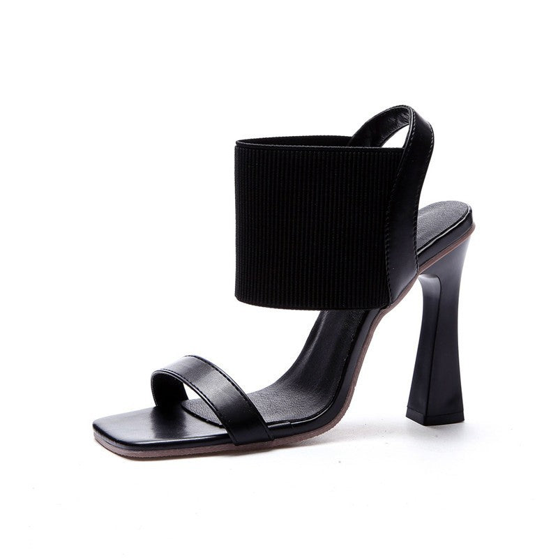 Sexy Elastic Strap High Heel Sandals