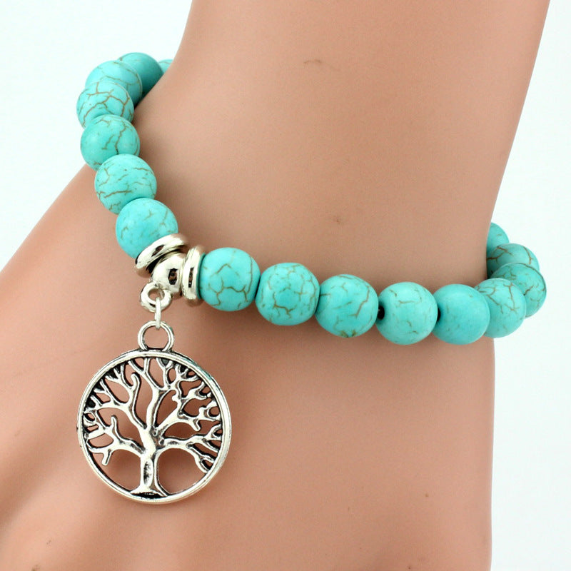Vintage-style Turquoise Beads Bracelet
