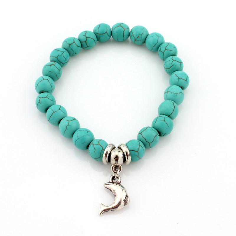 Vintage-style Turquoise Beads Bracelet