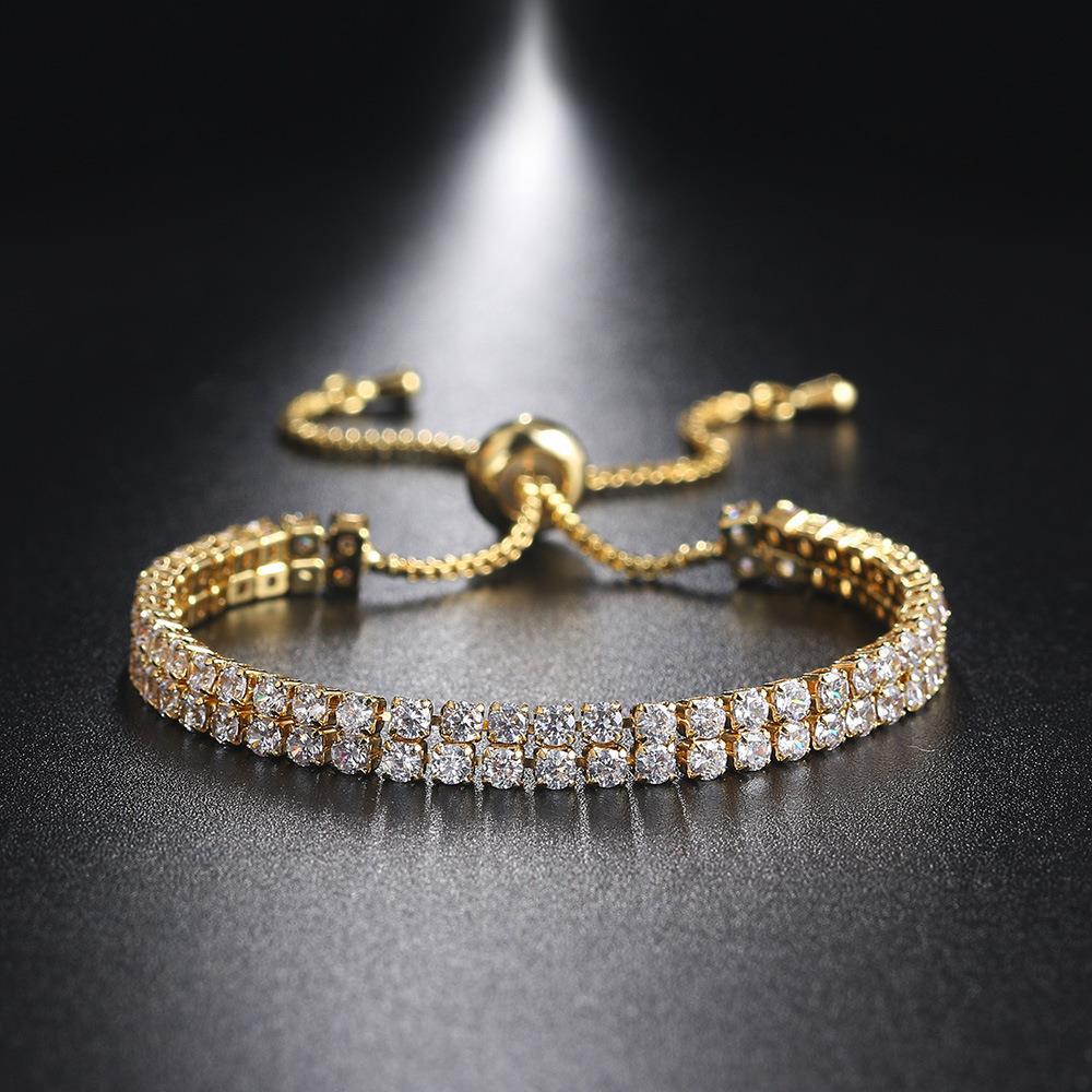 Double Row Zircon Stylish Bracelet