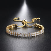 Double Row Zircon Stylish Bracelet