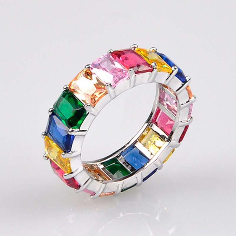 Fancy Square Stones Ring