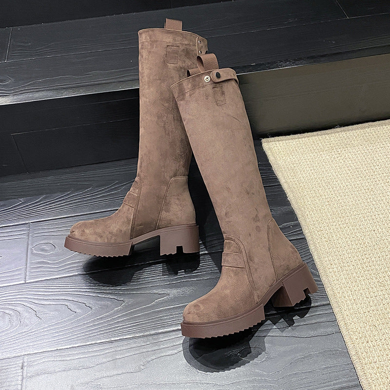 Glam Platform Chunky Heel Knee-High Boots