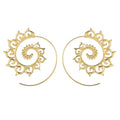 Unique super circle spiral earrings