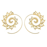 Unique super circle spiral earrings