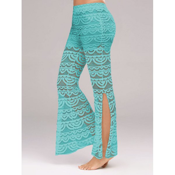 Elegant Patchwork Sheer Sexy Pants